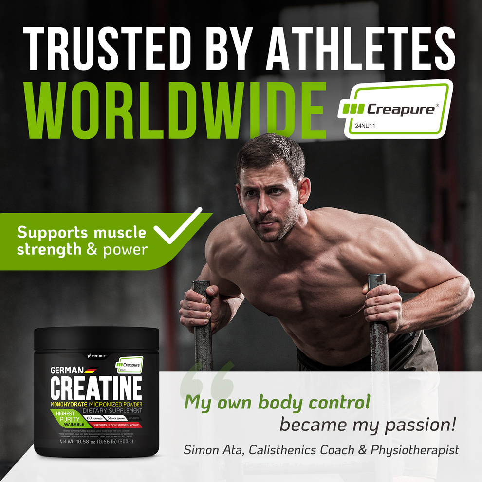 CREAPURE® Creatine Monohydrate Powder - Vitruals® made in Germany ...
